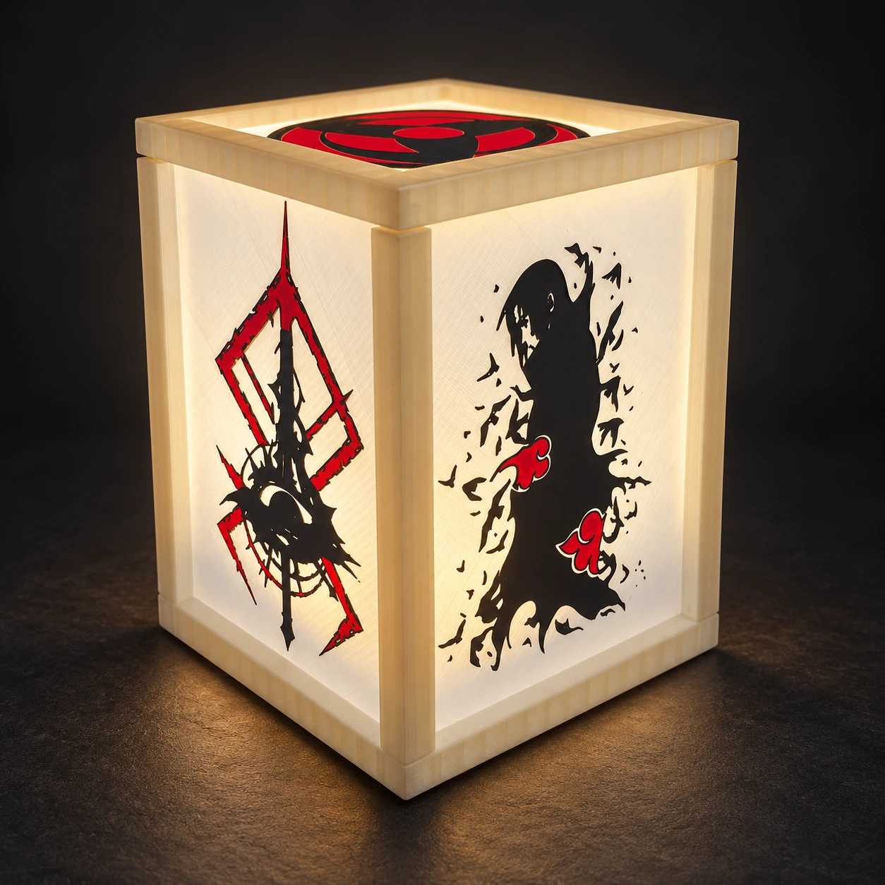 Illuminated anime shadow lantern